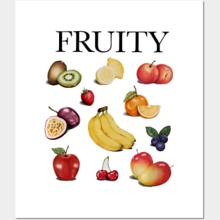 fruity shirt fruity lesbian shirt strawberry cottagecore Posters and Art